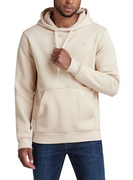 Sudadera G-Star Premium Core Beige para Hombre