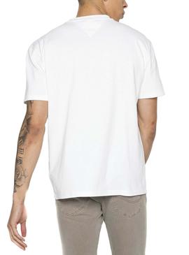 Camiseta Tommy Jeans Tie Dye Blanca para Hombre