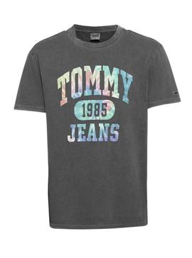 Camiseta Tommy Jeans Tie Dye Negra para Hombre