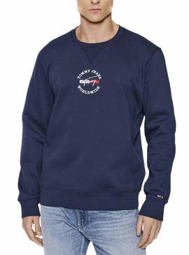 Sudadera Tommy Jeans Timeless Marino para Hombre