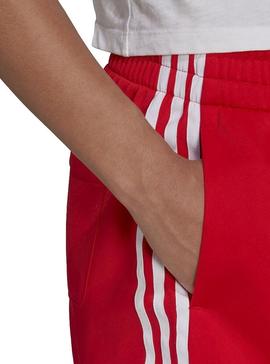 Short Adidas 3 Stripes Rojo para Mujer