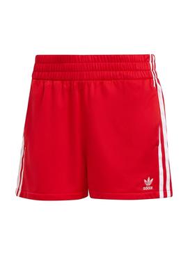 Short Adidas 3 Stripes Rojo para Mujer