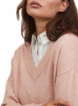 Jersey Vila Viril Oversize Rosa para Mujer