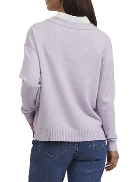 Jersey Vila Viril Oversize Lila para Mujer