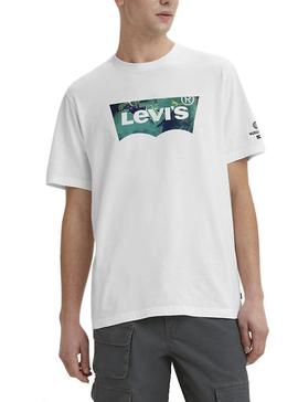Camiseta Levis Relaxed Earth Blanca para Hombre