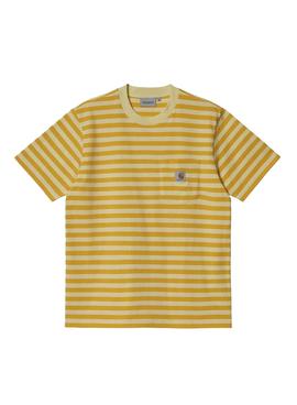 Camiseta Carhartt Scotty Pocket Amarilla Hombre
