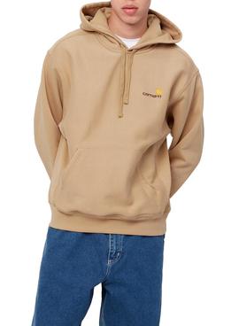 Sudadera Carhartt American Script Hoodie Marron