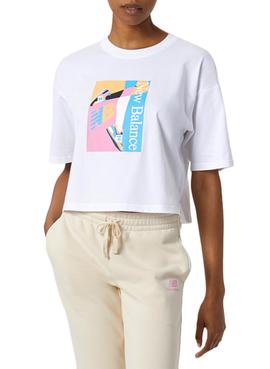 Camiseta NB Essentials Celebrate Blanco Para Mujer