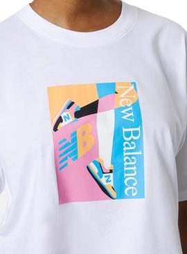 Camiseta NB Essentials Celebrate Blanco Para Mujer