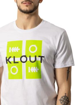 Camiseta Klout Puzzle Neon Blanca Hombre y Mujer