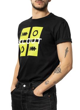 Camiseta Klout Puzzle Neon Negro