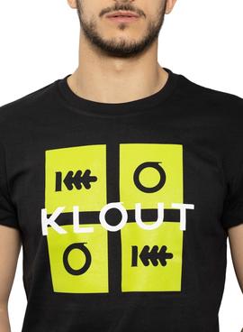 Camiseta Klout Puzzle Neon Negro