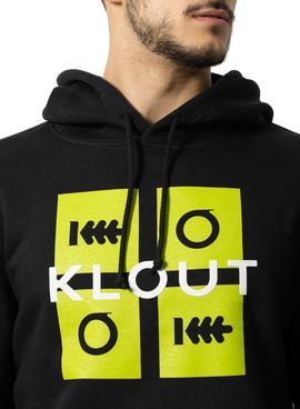 Sudadera Klout Puzzle Neon Negro