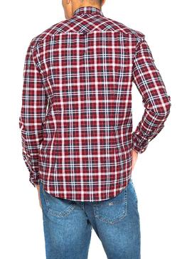 Camisa Tommy Jeans Essential Poplin Check Hombre