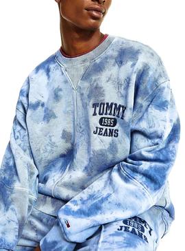 Sudadera Tommy Jeans Tie Dye Detail Hombre