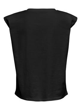 Camiseta Only Amy Padded Negra para Mujer