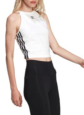 Camiseta Adidas Tirantes Adicolor Blanca Mujer