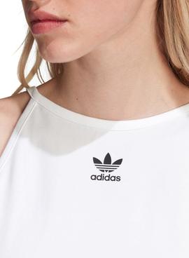 Camiseta Adidas Tirantes Adicolor Blanca Mujer