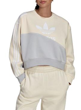 Sudadera Adidas Trefoil Blamar Beige para Mujer