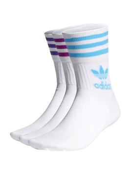Pack 3 Calcetines Adidas Trefoil Blancos