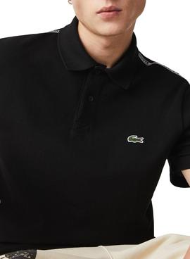 Polo Lacoste PH7222 Franjas Negro para Hombre