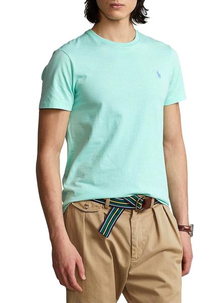 Camiseta Polo Lauren Slim Turquesa Hombre