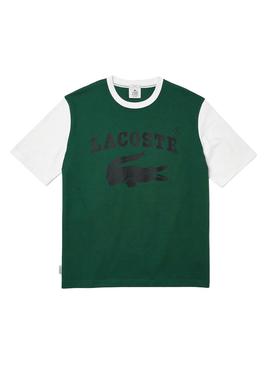 Camiseta Lacoste Live TH2781 Rayas Verde Hombre