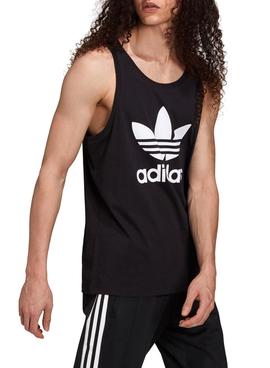 Camiseta Adidas Sin Mangas Trefoil Negra Hombre