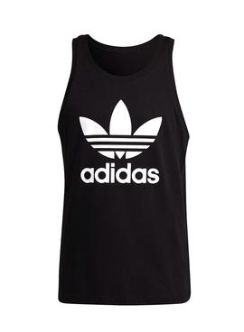 Camiseta Adidas Sin Mangas Trefoil Negra Hombre