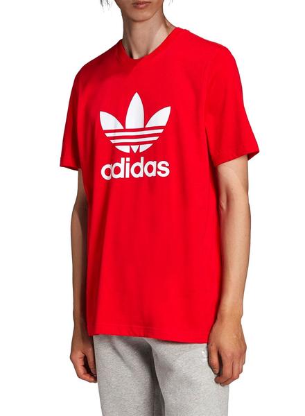 asistente Silla congelado Camiseta Adidas Trefoil Logo Roja para Hombre