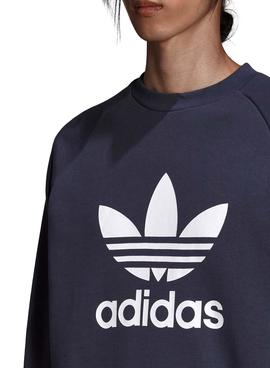 Sudadera Adidas Trefoil Crew Marino para Hombre