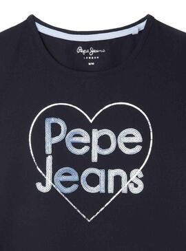 Camiseta Pepe Jeans Harriet Negra para Niña