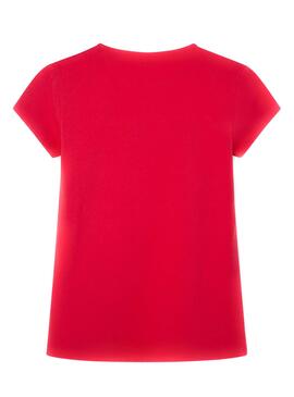 Camiseta Pepe Jeans Hatty Roja para Niña