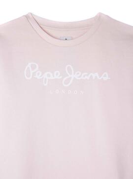 Sudadera Pepe Jeans Rose Logo Rosa para Niña