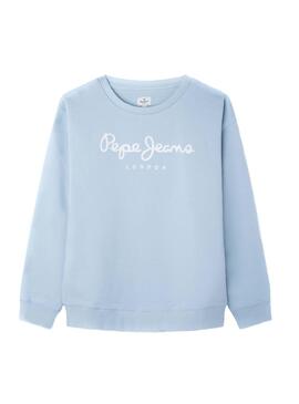 Sudadera Pepe Jeans Rose Logo Azul para Niña