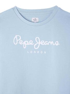 Sudadera Pepe Jeans Rose Logo Azul para Niña