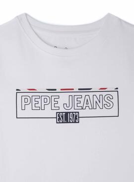 Camiseta Pepe Jeans Castiel Blanca para Niño