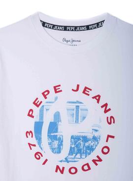 Camiseta Pepe Jeans Chester Blanca para Niño