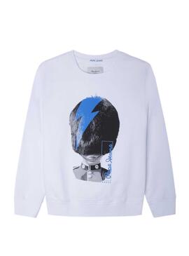 Sudadera Pepe Jeans Emmet Blanca Niño