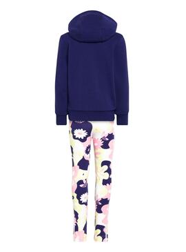 Conjunto Adidas Sudadera y Mallas Flores para Niña