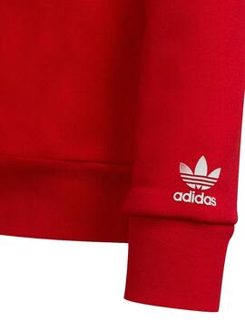 Sudadera AdidasTrefoil Circular Roja para Niña