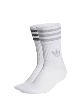 Pack 2 Calcetines Adidas Blancos Glitter para Niña