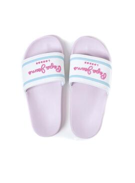 Chanclas Pepe Jeans Slider Logo Rosa para Niña