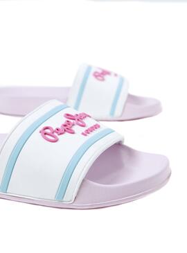 Chanclas Pepe Jeans Slider Logo Rosa para Niña