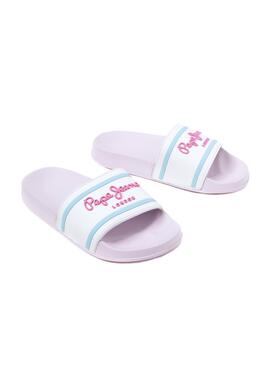 Chanclas Pepe Jeans Slider Logo Rosa para Niña