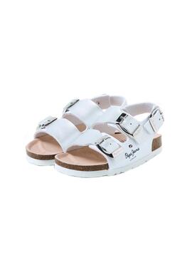 Sandalias Pepe Jeans Bio Corp Blancas para Niña