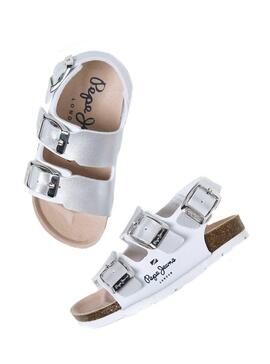 Sandalias Pepe Jeans Bio Corp Blancas para Niña