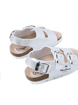 Sandalias Pepe Jeans Bio Corp Blancas para Niña