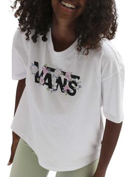 Camiseta Vans Flow Rina Blanca para Mujer