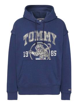 Sudadera Tommy Jeans College Tiger Marino Mujer